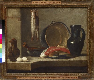 Still Life of Kitchen Utensils, 18th century by Jean Baptiste Simeon Chardin